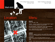 Tablet Screenshot of blackskirtrestaurant.com
